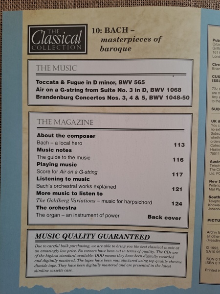 The Classical Collection 10 JS Bach