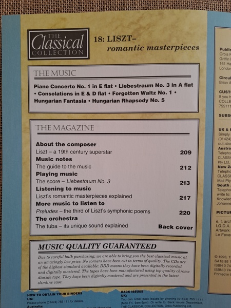 The Classical Collection 18 Liszt