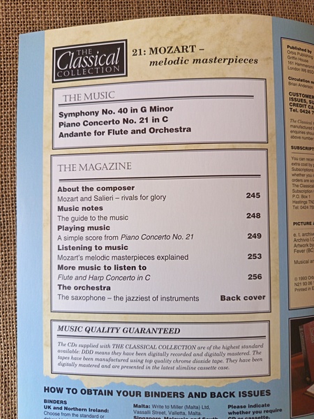 The Classical Collection 21 Mozart