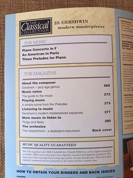 The Classical Collection 23 Gershwin
