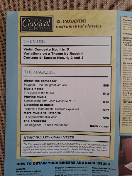 The Classical Collection 43 Paganini