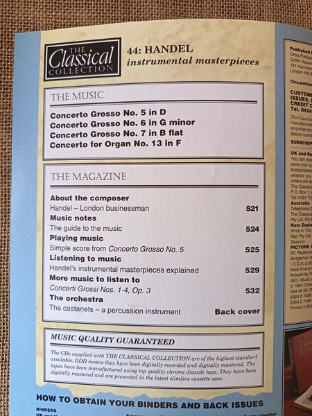 The Classical Collection 44 Handel