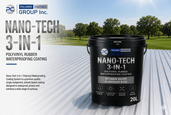 Solvent-Based WaterProofing Coating System : 3-in-1 Application for Walls, Roofs and Steel.
