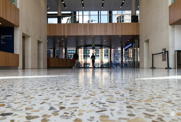 Cementitious Terrazzo Floor Overlay