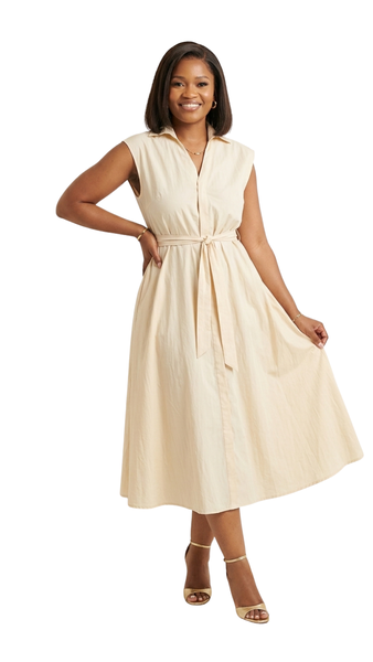 Linen Midi Dress