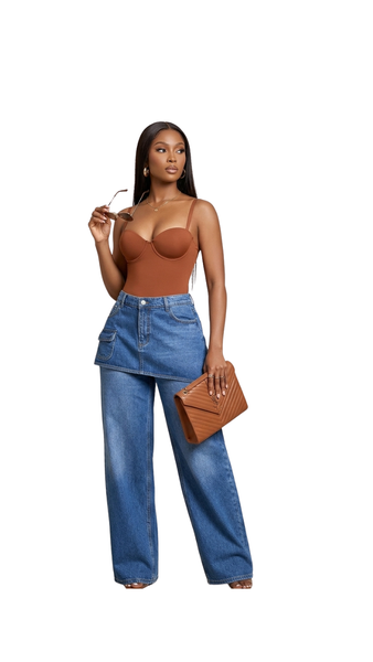 The "Duet" Layered Denim Trousers