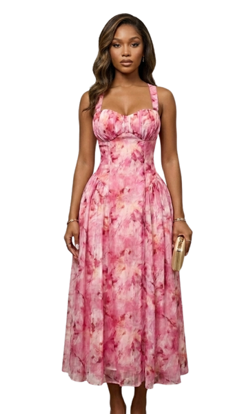 Pink Floral Dress
