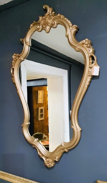 Ornate Mirror, light gold
