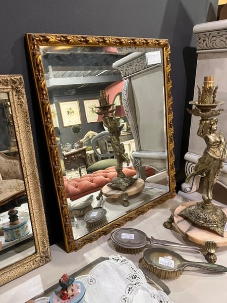 Gold framed Mirror, bevelled