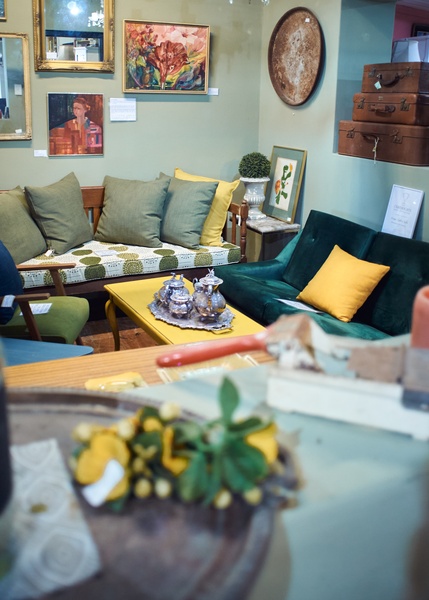 Yellow coffee table
