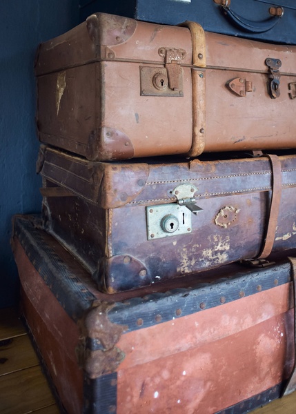 Assorted suitcases