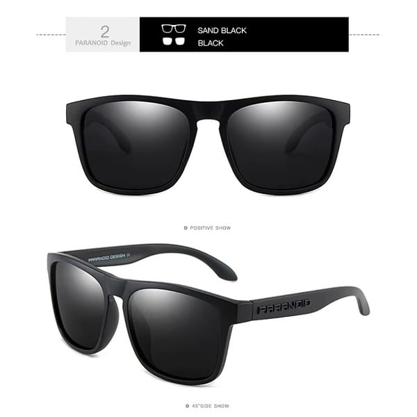 Paranoid P8818 Classic Polarised Sunglasses: Colour C2 (matte black frame)