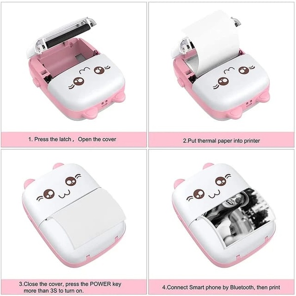 Mini Bluetooth Printer  Pink