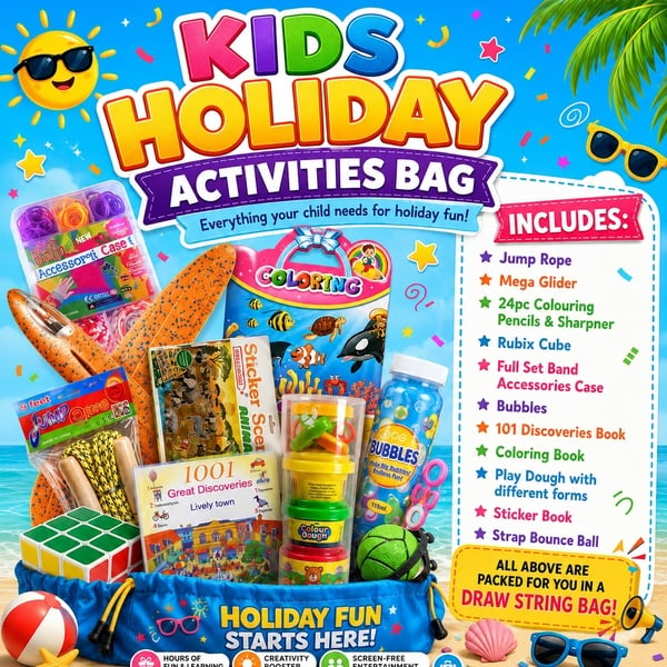 Kids holiday activities bag