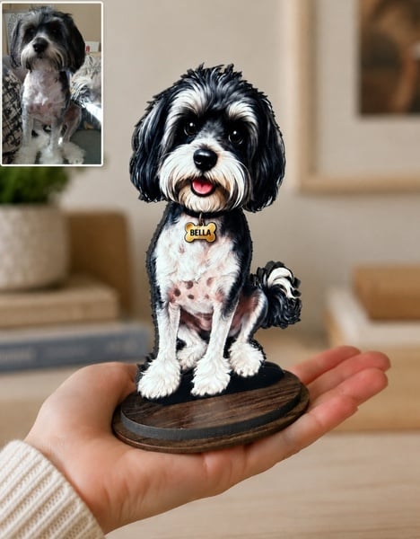 Personalized Wood Photo Cartoon Caricature Pet