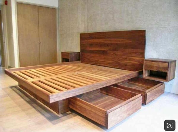 Floating base with drawers
