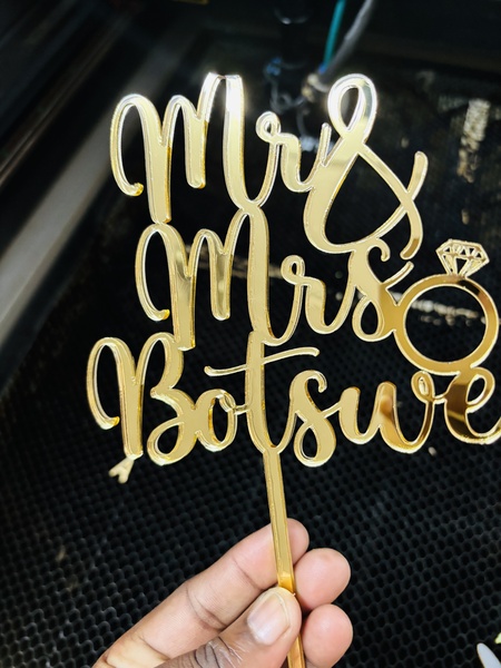 Acrylic Cake Toppers and Froppers