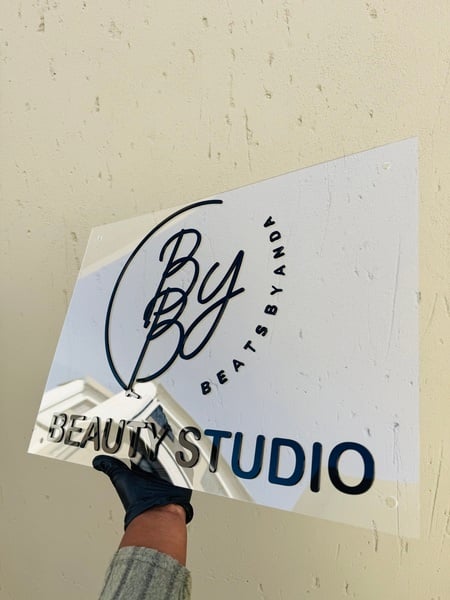 A2 Clear Back Acrylic Business Sign