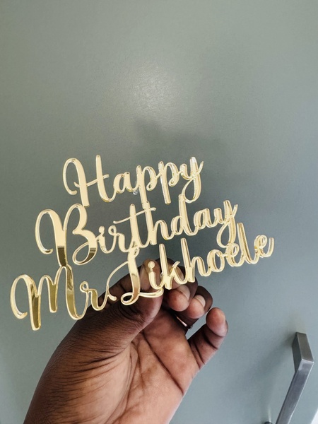 Acrylic Cake Toppers and Froppers