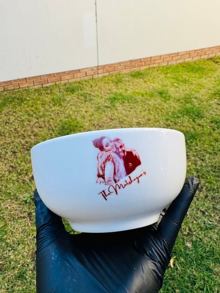 Portrait personalised bowl