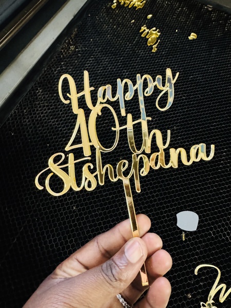 Acrylic Cake Toppers and Froppers