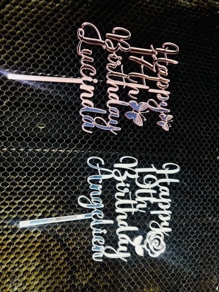 Acrylic Cake Toppers and Froppers