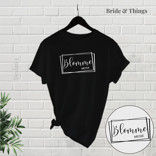 Flower Girl T-shirt | Gift Idea | Flower Girl Outfit | Blom Polisie | Blommemeisie Hempie | Blommemeisie Uitrusting