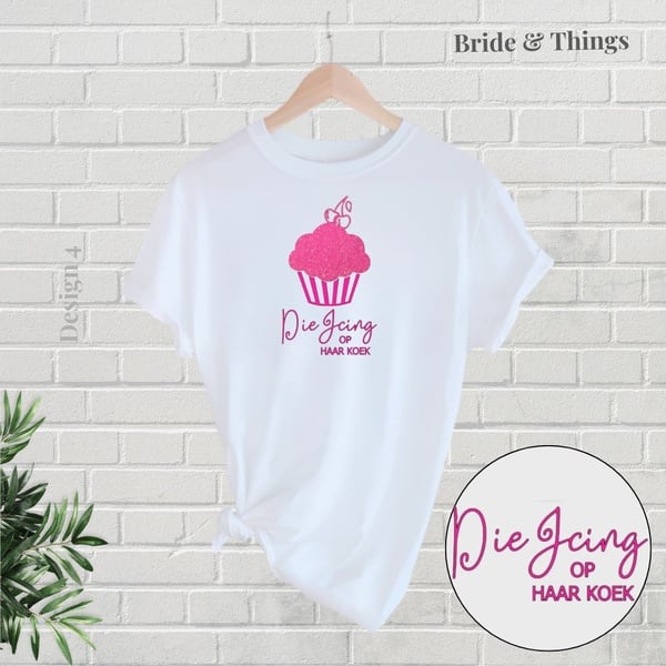 Bruid Hempie | Bruids Span T-shirt | Trou span Hempies | Soete Suster | Cupcake Bridal Party Tees | Cupcake Hempiesa Shirts