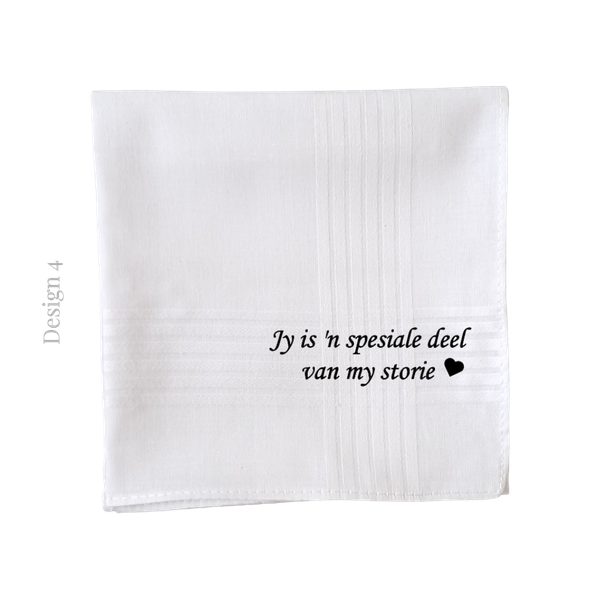 Personalised Handkerchief | Special Message Handkerchief | Groom Accessory | Father of the Bride Accessory | Gift for Dad