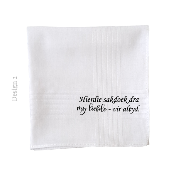 Personalised Handkerchief | Special Message Handkerchief | Groom Accessory | Father of the Bride Accessory | Gift for Dad