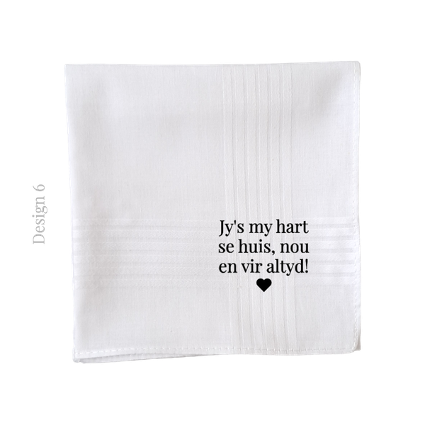 Personalised Handkerchief | Special Message Handkerchief | Groom Accessory | Father of the Bride Accessory | Gift for Dad