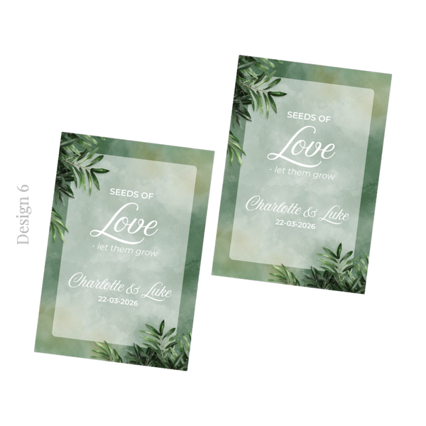 Seed Envelope | Guest Gift | Novelty Gift | Thank You Favour | Personalised Thank You Gift | Saad Koevert | Forest  | Olive
