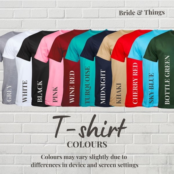 T-shirt Colours | Groom Crew Tees