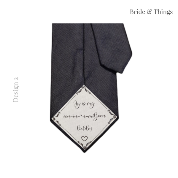 Personalised Tie Patch | Tie Accessory | Wedding Accessory | Groom Squad Gift
