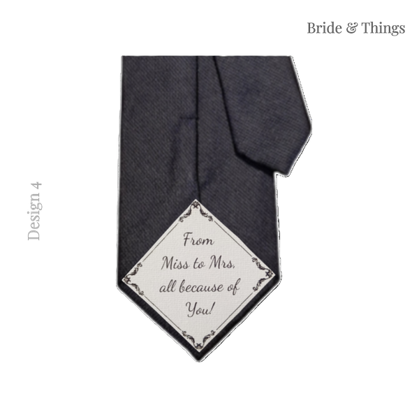 Personalised Tie Patch | Tie Accessory | Groomsman Gift | Groom Accessory