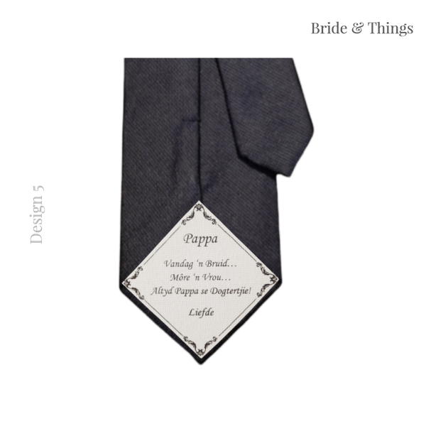 Personalised Tie Patch | Tie Accessory | Groomsman Gift| Groom Accessory