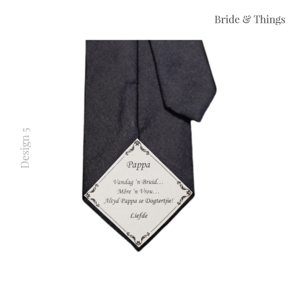 Personalised Tie Patch | Tie Accessory | Groomsman Gift | Groom Accessory