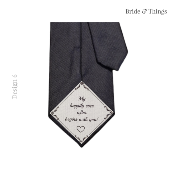 Personalised Tie Patch | Tie Accessory | Groomsman Gift | Groom Accessory