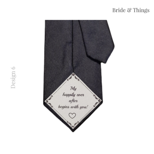 Personalised Tie Patch | Tie Accessory | Groomsman Gift | Groom Accessory