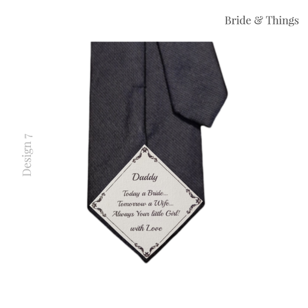 Personalised Tie Patch | Tie Accessory | Groomsman Gift | Groom Accessory