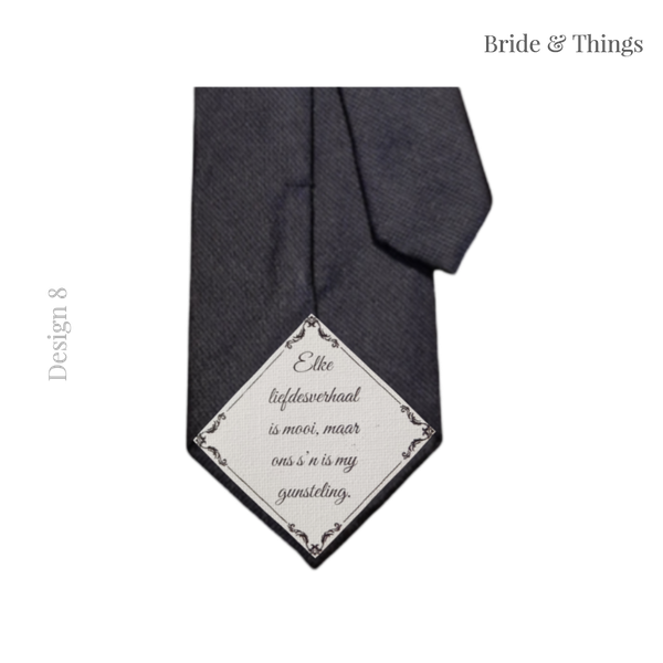 Personalised Tie Patch | Tie Accessory | Groomsman Gift | Groom Accessory