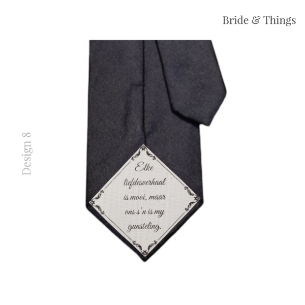 Personalised Tie Patch | Tie Accessory | Groomsman Gift | Groom Accessory