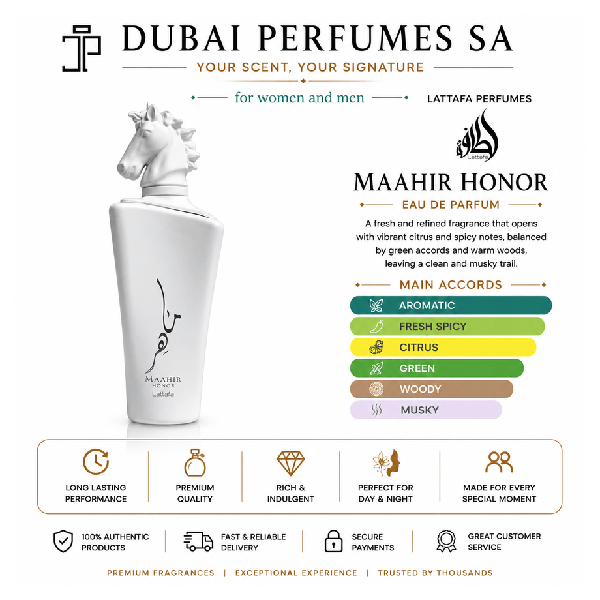 Maahir Honor Eau De Parfum 100ml - Lattafa