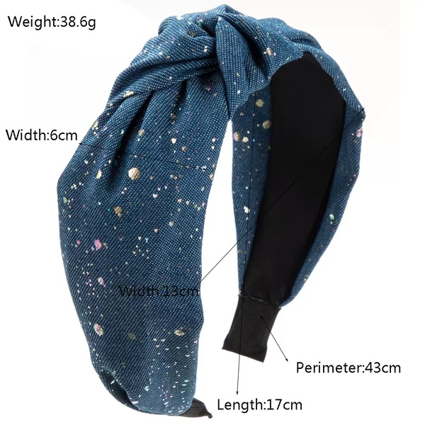 Denim Splash Knot Headband
