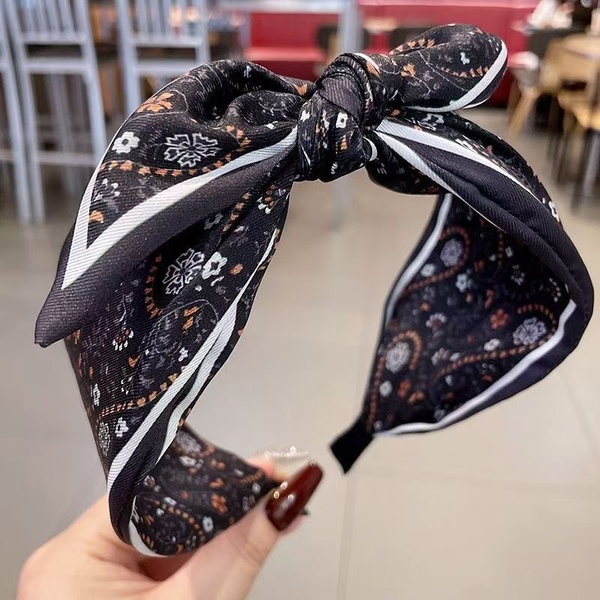 🎀 Vintage Print Bow Headband
