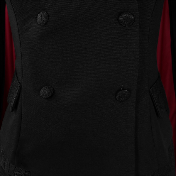 Elegant Black Two-Piece Skirt Suit