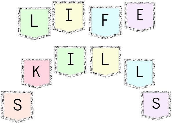 Pastel Swart kolle Banner