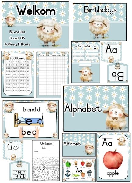 Daisy sheep Classroom Package -- Madeliefie Skaap Klaskamer Pakket