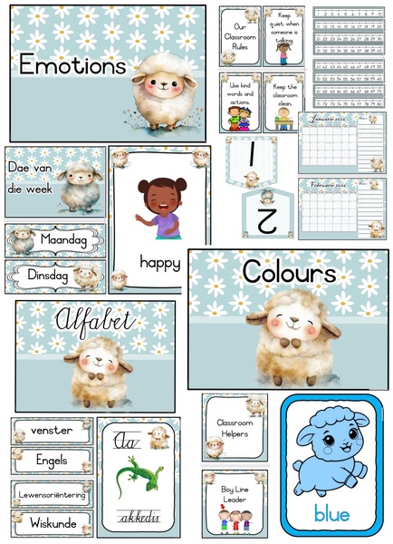 Daisy sheep Classroom Package -- Madeliefie Skaap Klaskamer Pakket