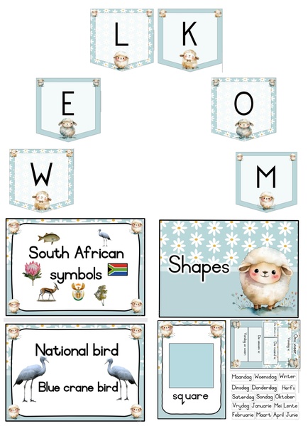 Daisy sheep Classroom Package -- Madeliefie Skaap Klaskamer Pakket